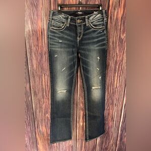 Women's Silver Suki slim boot jeans 
Size W29/L33 pre worn